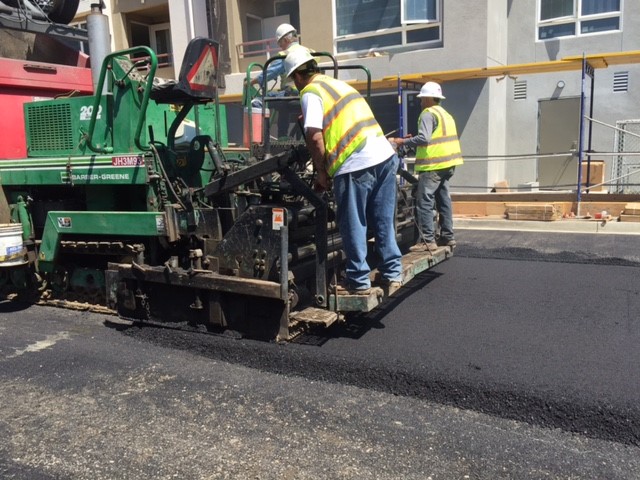 Hot Mix Asphalt 
    manufactured by Reed & Graham, Inc. helps to put the welcome mat out at new 
    apartment complex in San Jose