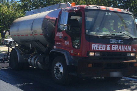 Hot Mix Asphalt 
    manufactured by Reed & Graham, Inc. helps to put the welcome mat out at new 
    apartment complex in San Jose